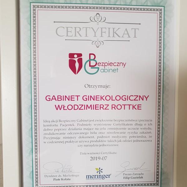 Certyfikat Bezpieczny Gabinet