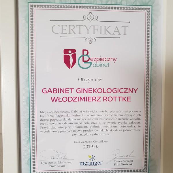 Certyfikat Bezpieczny Gabinet